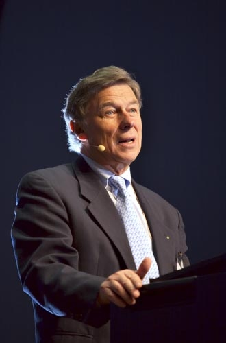 Gerold Bührer eröffnete als erster Redner die Industrietagung des Nuklearforums in Baden.