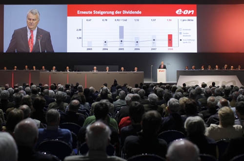 M.A./C.P. d’après un communiqué de presse de E.On et l’allocution de Wulf Bernotat du 6 mai 2009