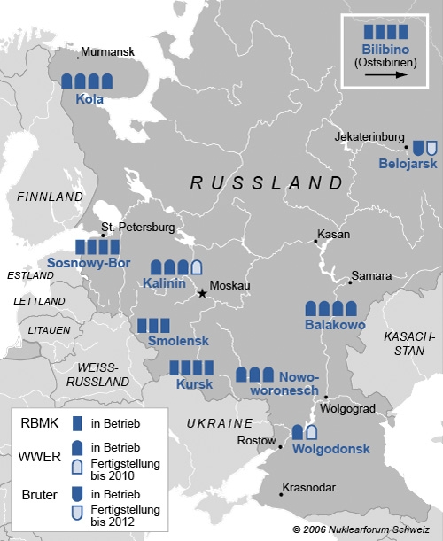 Kernkraftwerke in Russland