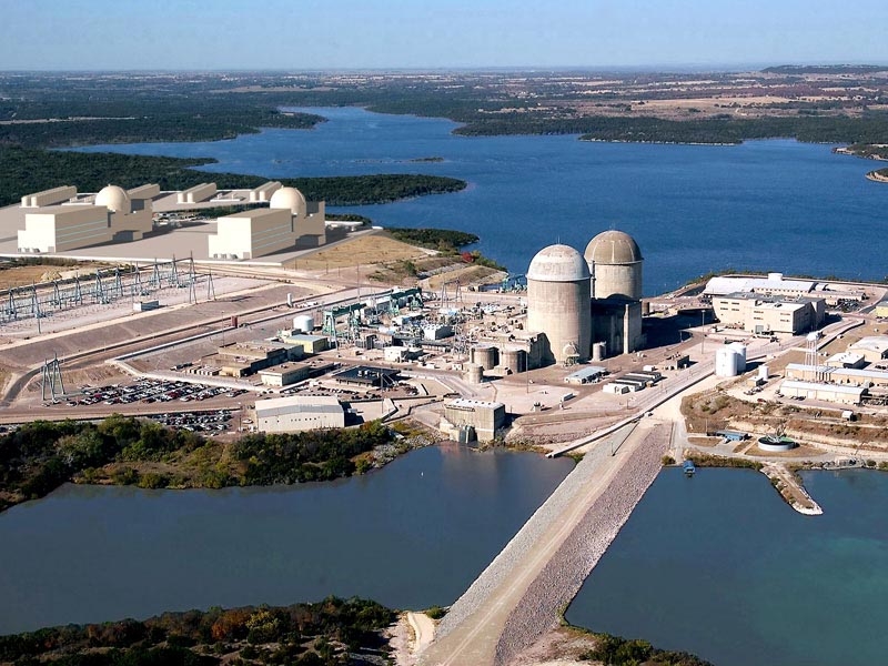 Die Luminant sistiert bis auf weiteres ihr COL-Gesuch für die zwei geplanten US-APWR-Einheiten Comanche-Peak-3- und -4 (links als Fotomontage) in Texas.
