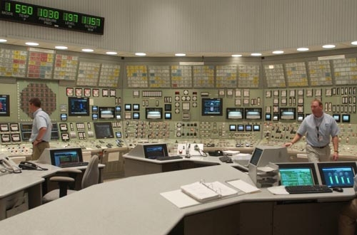 Blick in den Kontrollraum-Simulator von Enrico-Fermi-2, der noch dieses Frühjahr modernisiert werden soll.