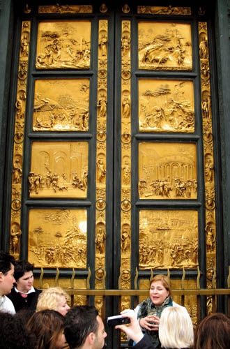 La Porte du Paradis du baptistère Saint-Jean de Florence, une œuvre de Lorenzo Ghiberti.