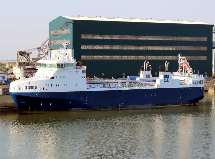 Die neue MS Sigrid transportierte zum ersten Mal bestrahlte Brennstoffe aus dem Kernkraftwerk Ringhals in das Zwischenlager Clab in Oskarshamn.