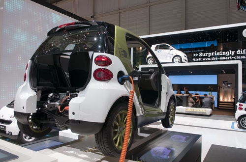 La Smart Fortwo Electric Drive est équipée d'une batterie lithium-ion.