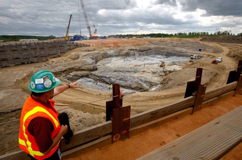 Les travaux préparatoires en vue de la construction des deux AP1000 V.C. Summer 2 et 3 vont bon train sur le site.