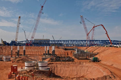 Les deux tranches prévues sur le site de Vogtle peuvent maintenant être construites. Vue du chantier de Vogtle en date du 30 janvier 2012.