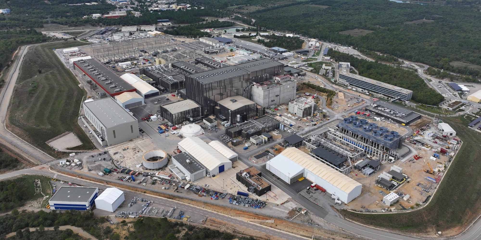 Prise de vue aérienne du chantier Iter, octobre 2024.