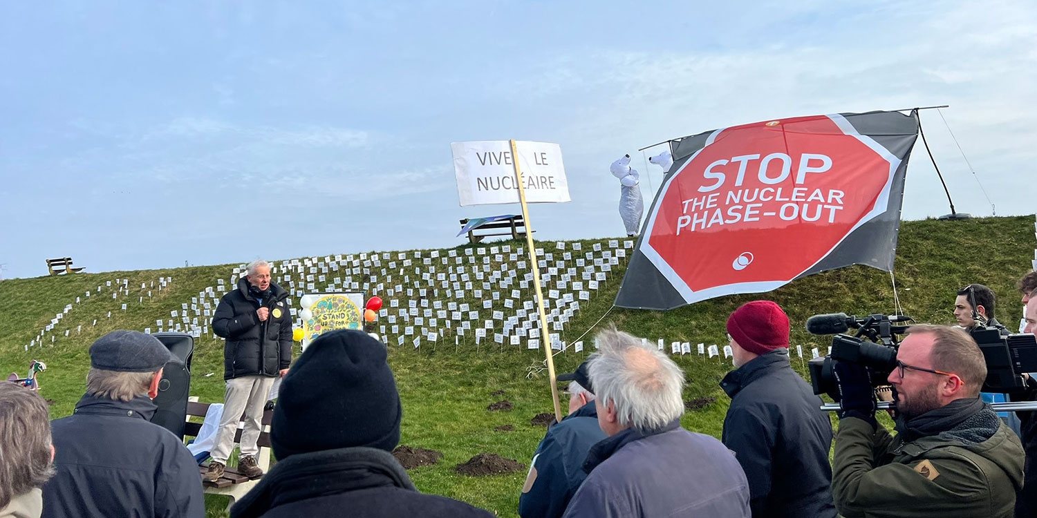 Protest gegen Abschaltung von Doel-1 in Belgien