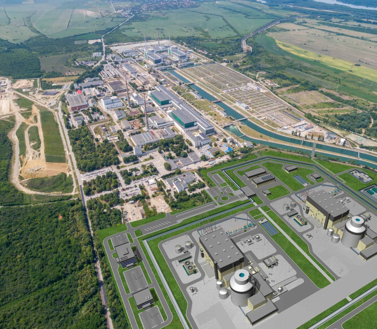 Le site nucléaire de Kozloduy vue du ciel