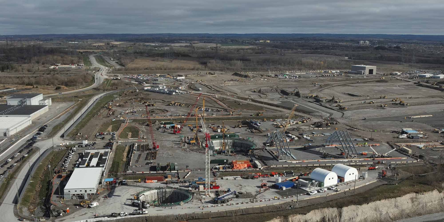 Ansicht der Baustelle aus der Luft
