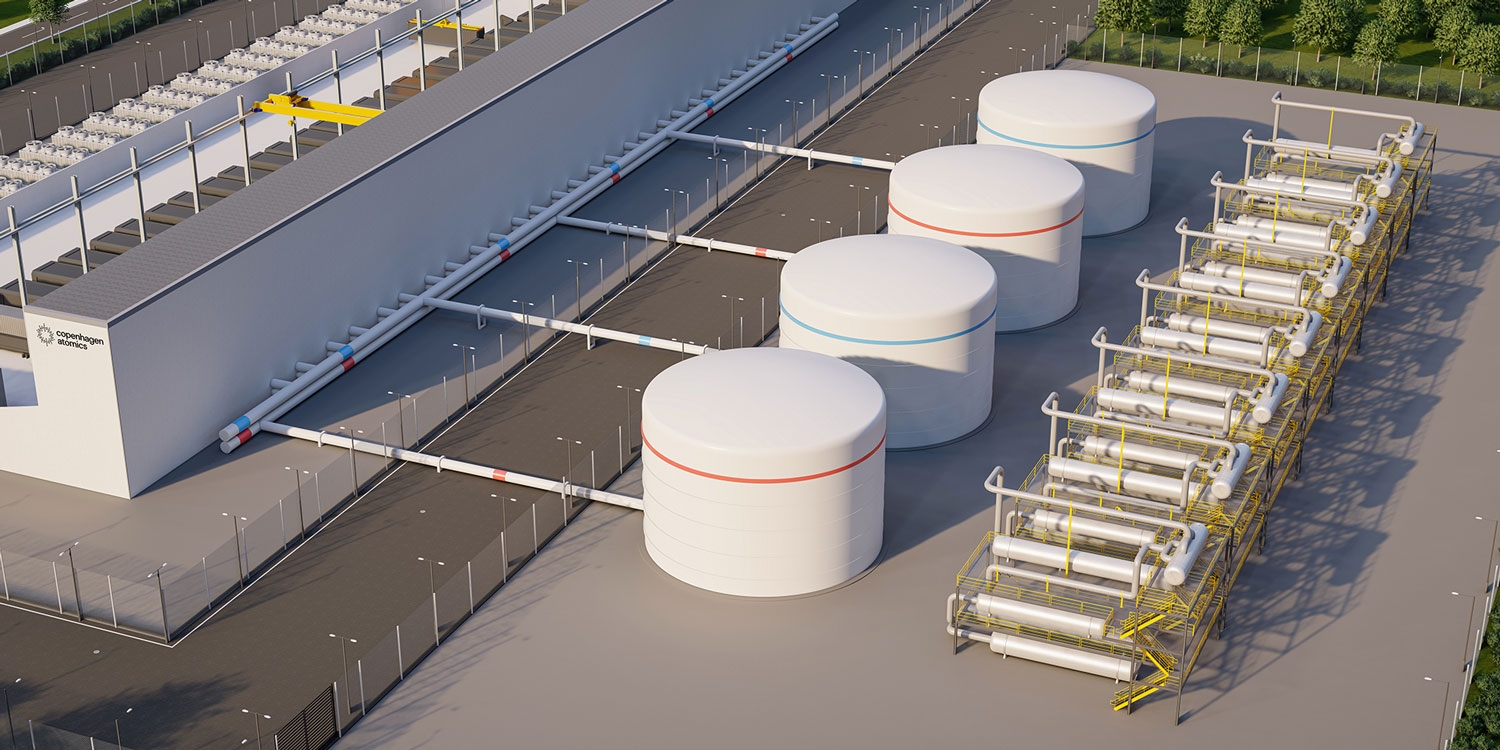 Représentation d’une centrale de 1 GW de Copenhagen Atomics.