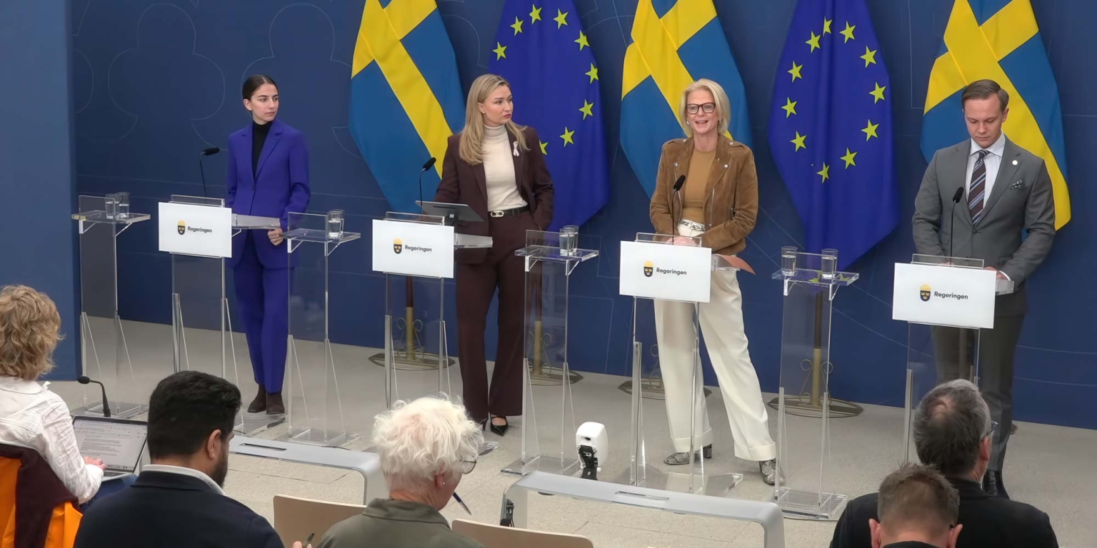 Conférence de presse des ministres suédois