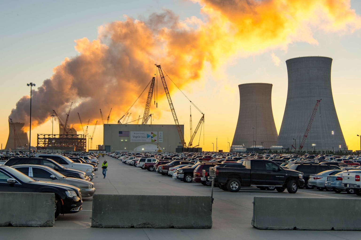 Vogtle-1 bis -4 im November 2017: Die AP1000-Einheiten Vogtle-3 und -4 werden fertiggestellt.