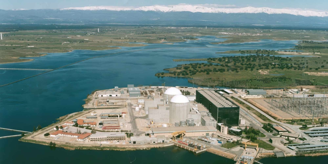 Ansicht des spanischen Atomkraftwerks Almaraz
