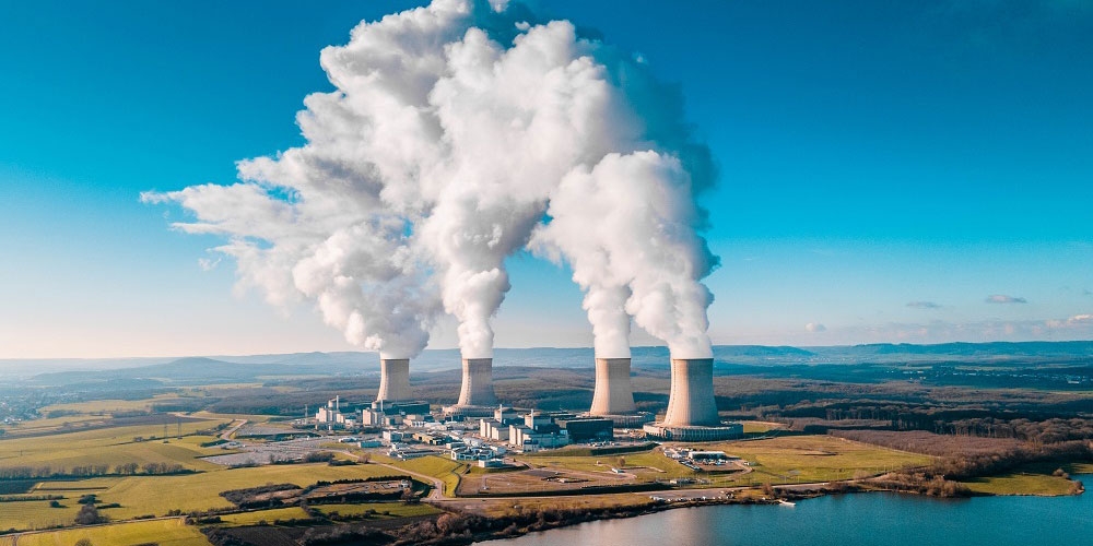 Kernkraftwerk Cattenom aus der Vogelperspektive
