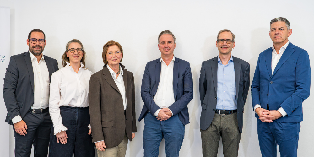 Gruppenbild der sieben Vorstandsmitglieder von Nuklearmedizin Schweiz