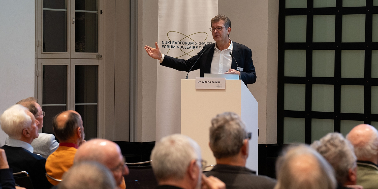 Alberto de Min, Chief Business Officer und Managing Director Newcleo, am 5. Forums-Treff von 2024