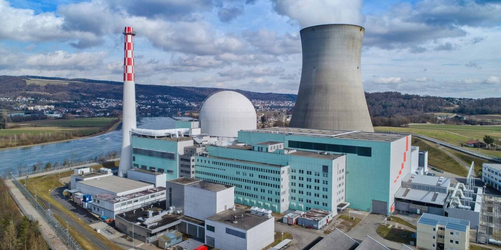 Ansicht des Kernkraftwerks Leibstadt aus der Vogelperspektive