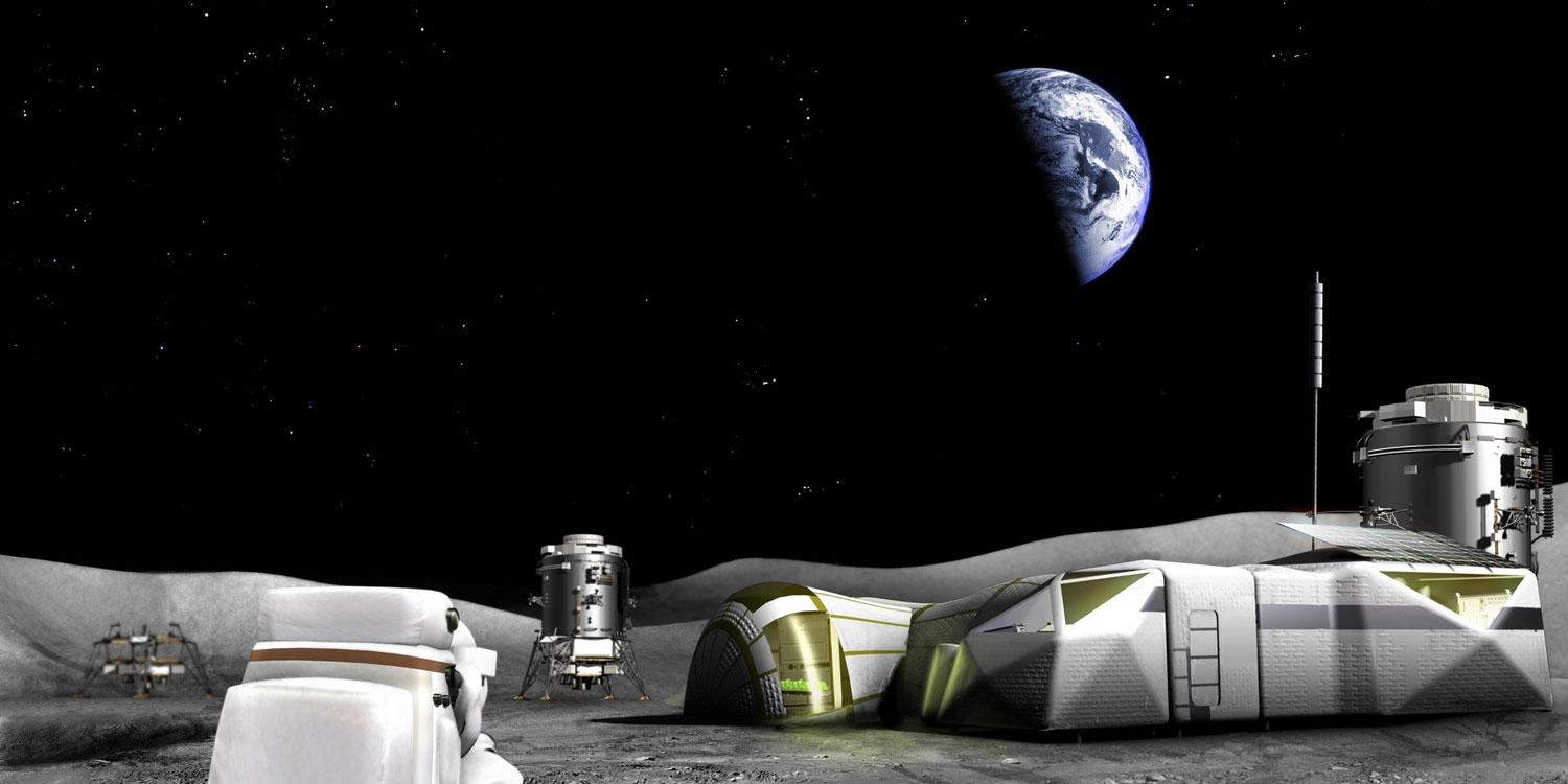 Simulation des ESA Moon Village