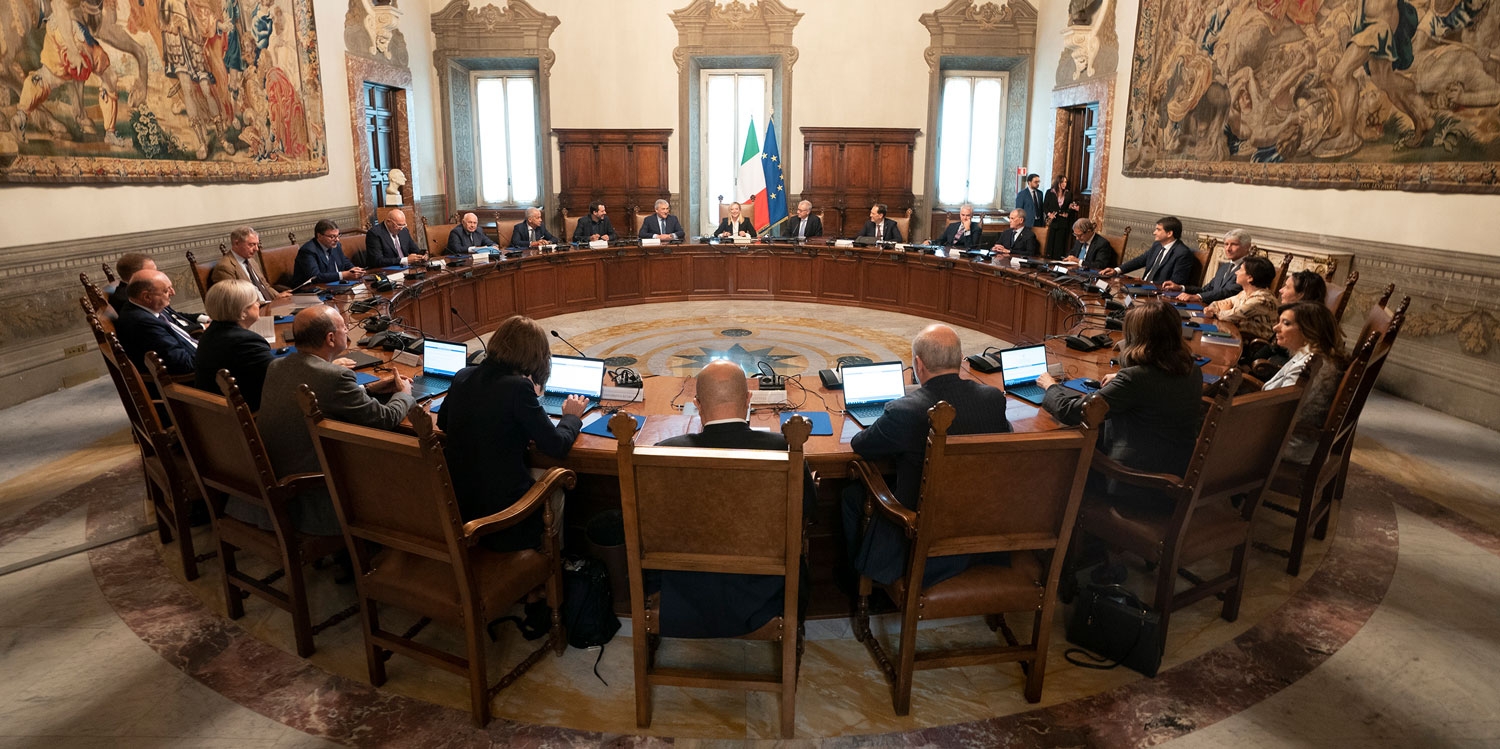 Salle du gouvernement italien