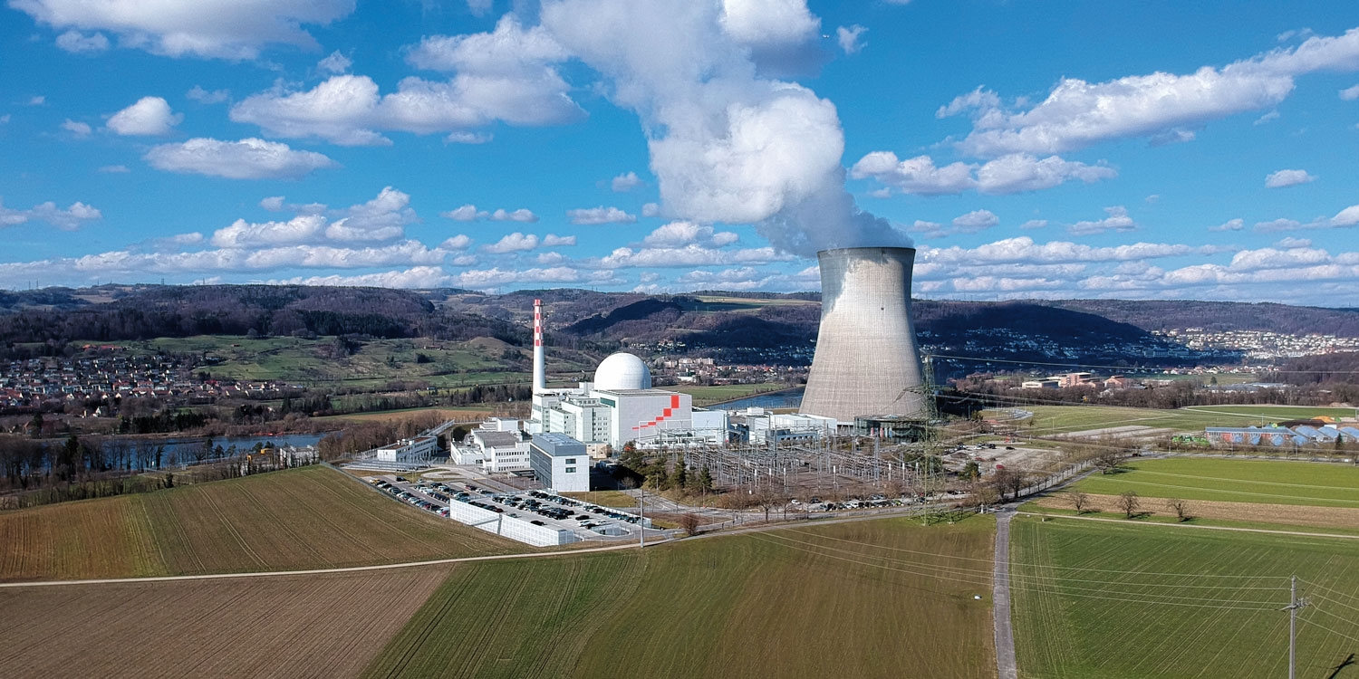 Centrale nucléaire de Leibstadt vue du ciel