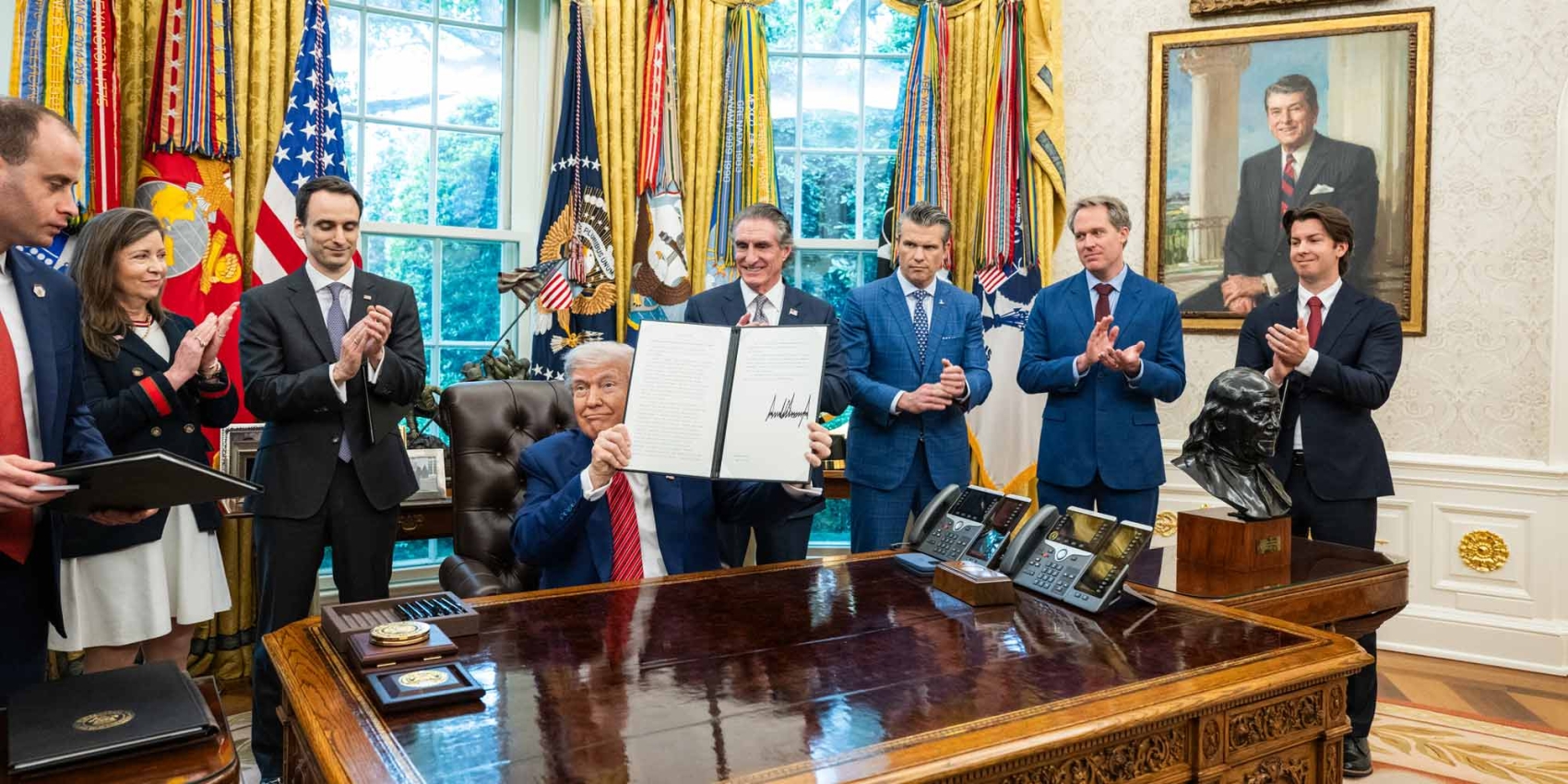 Präsident Trump im Weissen Haus