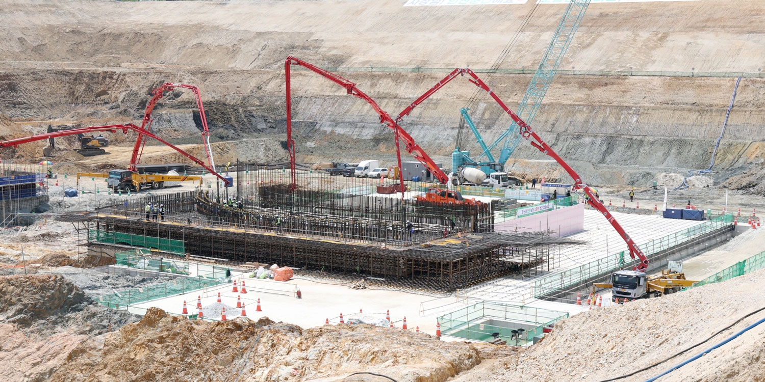 Der erste Beton für Shin-Hanul-3 in Südkorea wird gegossen