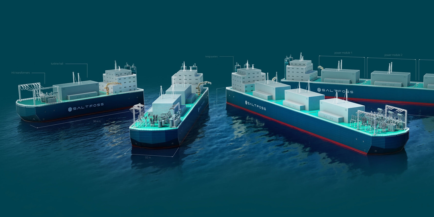 Trois Compact Molten Salt Reactor Power Barges de Saltfloss Energy