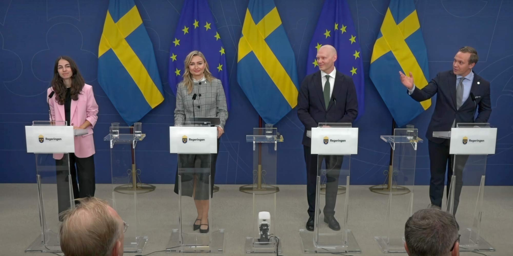 Pressekonferenz der schwedischen Regierung