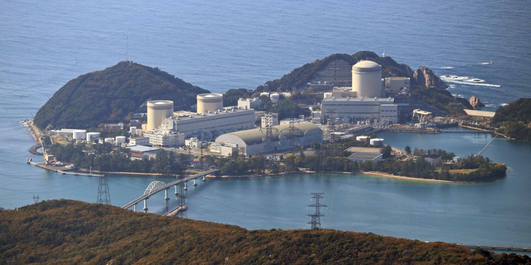 Ansicht des japanischen Kernkraftwerks Mihama