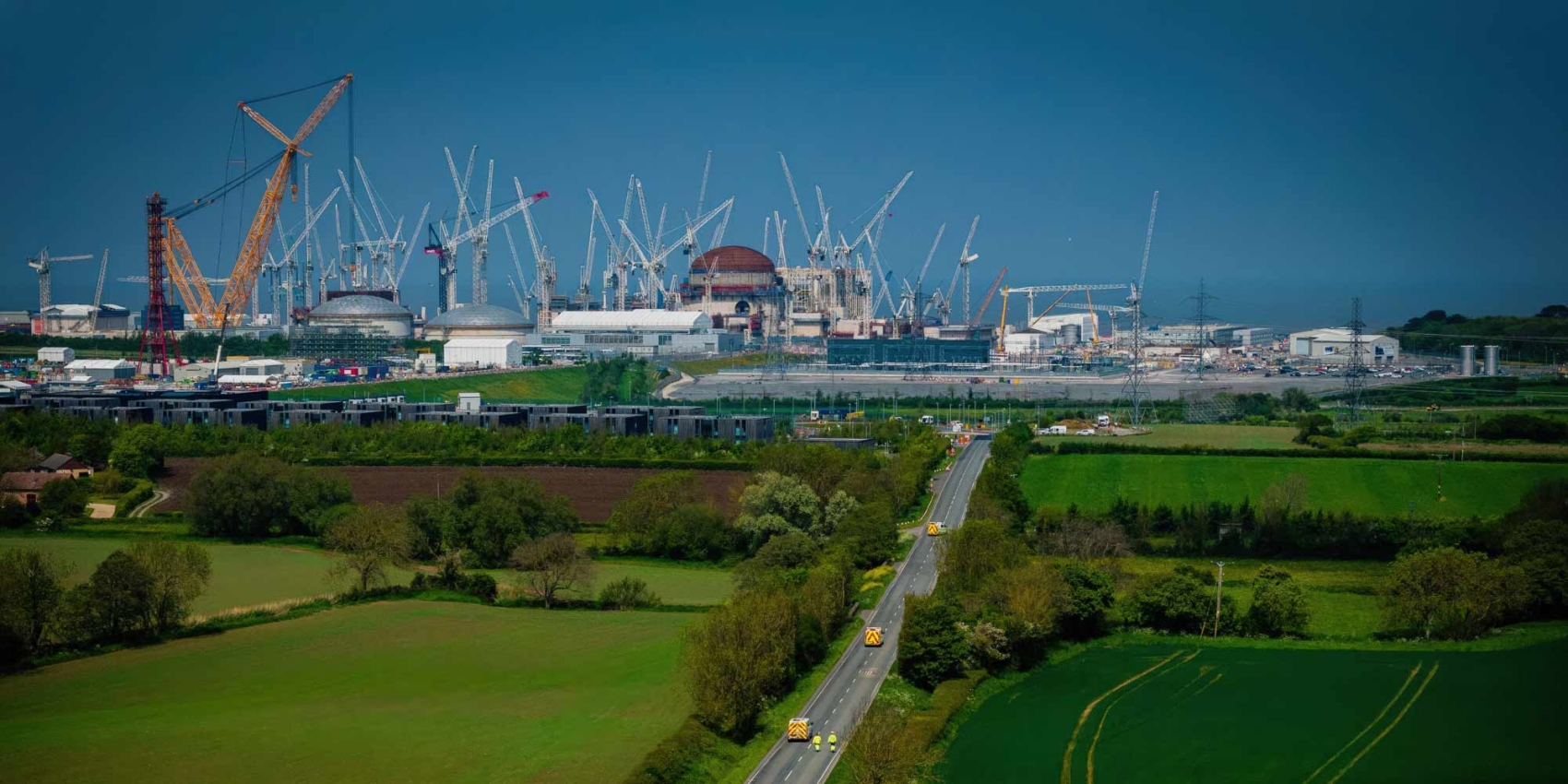 Vue sur le chantier de Hinkley Point C