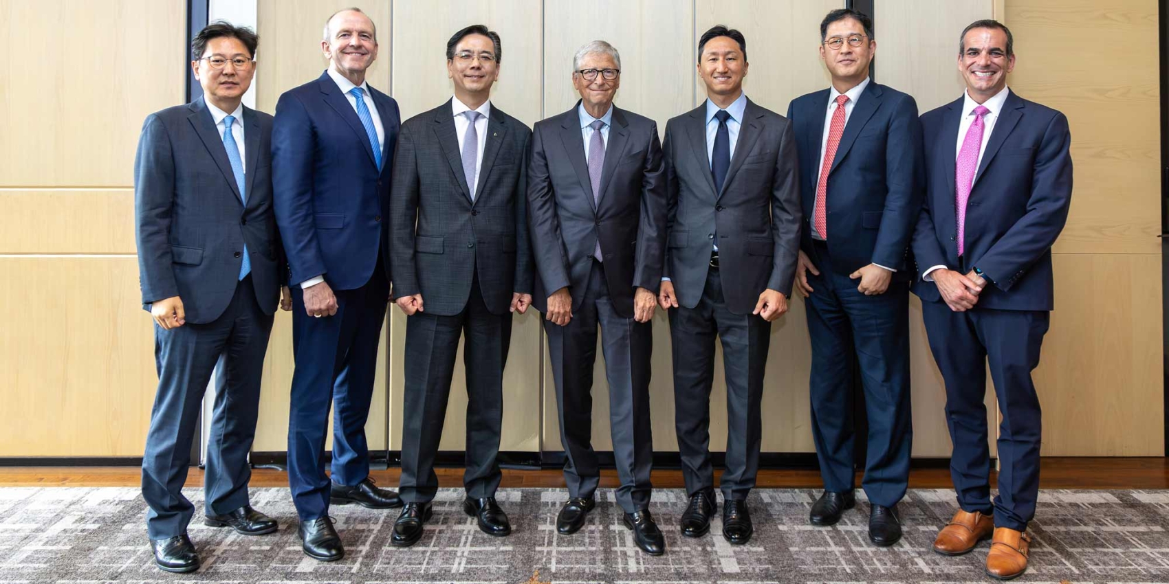 Gruppenbild mit Bill Gates