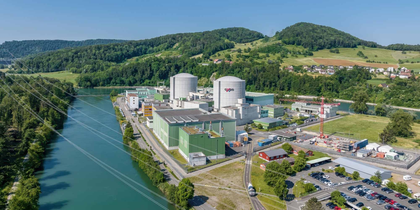 Kernkraftwerk Beznau aus der Vogelperspektive