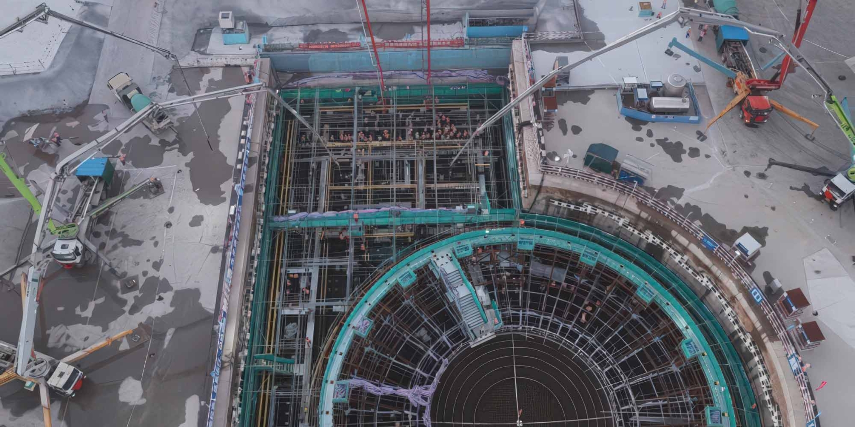 Ansicht der Baustelle von Bailong-2 von oben.